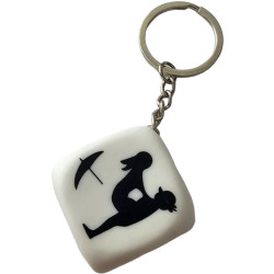 Diablo Picante - Porte-Clés Dés Blanc Avec Poses